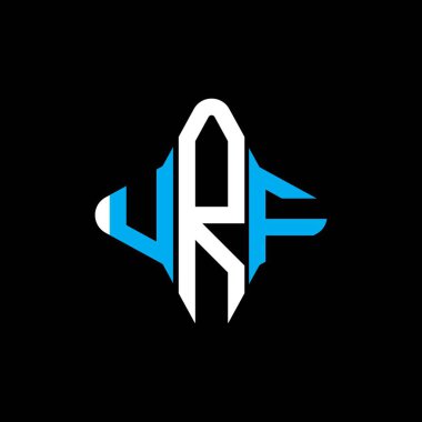 Vektör grafikli URF mektup logosu yaratıcı tasarımı