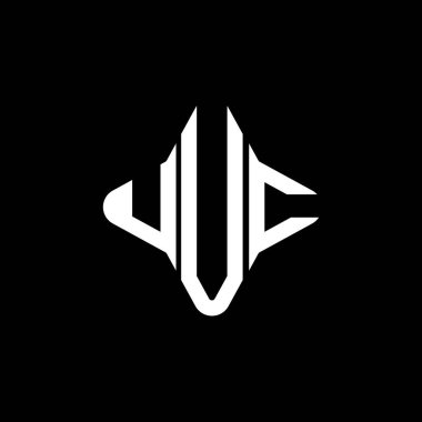 Vektör grafikli UUC harf logosu yaratıcı tasarımı