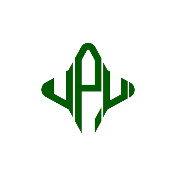 Logo Lettera Upu Design Creativo Con Grafica Vettoriale — Vettoriale Stock