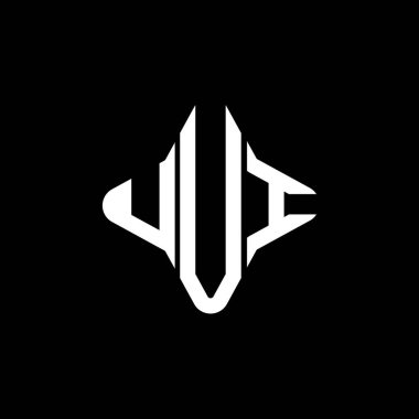 Vektör grafikli UUI harf logosu yaratıcı tasarımı