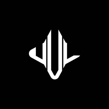 Vektör grafikli UUL harf logosu yaratıcı tasarımı