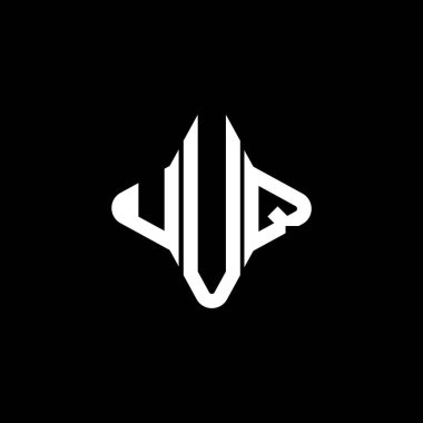 Vektör grafikli UUQ harf logosu yaratıcı tasarımı