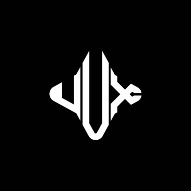 Vektör grafikli UUX harf logosu yaratıcı tasarımı