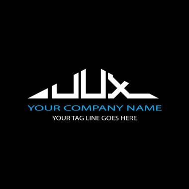 Vektör grafikli UUX harf logosu yaratıcı tasarımı