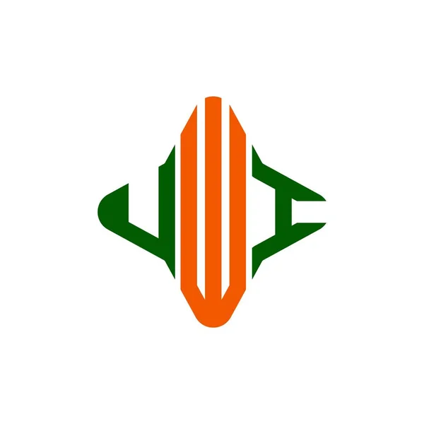 Diseño Creativo Del Logotipo Letra Uwi Con Gráfico Vectorial — Vector de stock