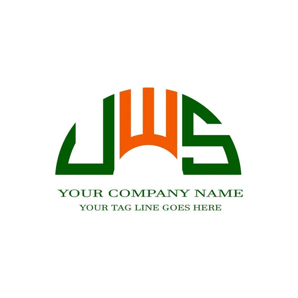 Logo Listu Uws Kreatywny Design Grafiką Wektorową — Wektor stockowy