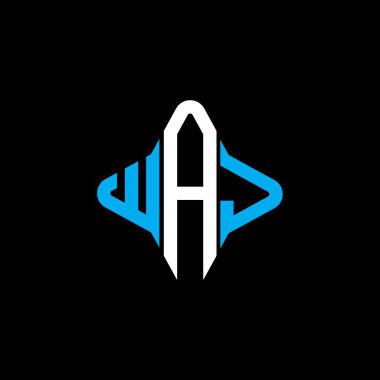WAJ harfi logosu vektör grafikli yaratıcı tasarım