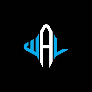 WAL harf logosu vektör grafikli yaratıcı tasarım