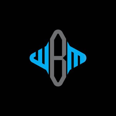 WBM harf logosu vektör grafikli yaratıcı tasarım