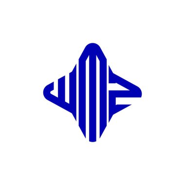 WMZ harf logosu vektör grafikli yaratıcı tasarım