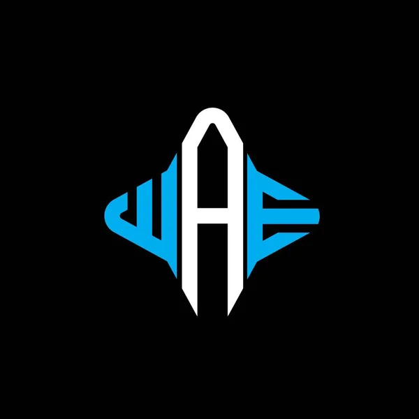 Wae Písmeno Logo Kreativní Design Vektorovou Grafikou — Stockový vektor