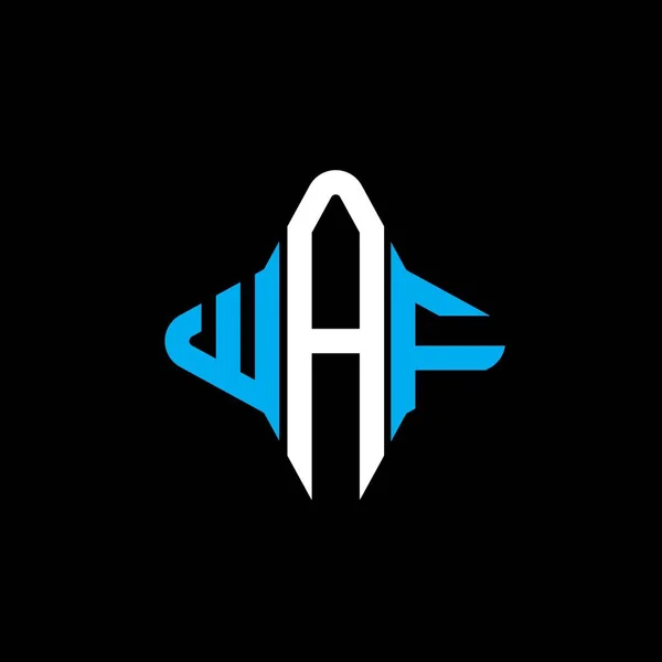 Waf Písmeno Logo Kreativní Design Vektorovou Grafikou — Stockový vektor