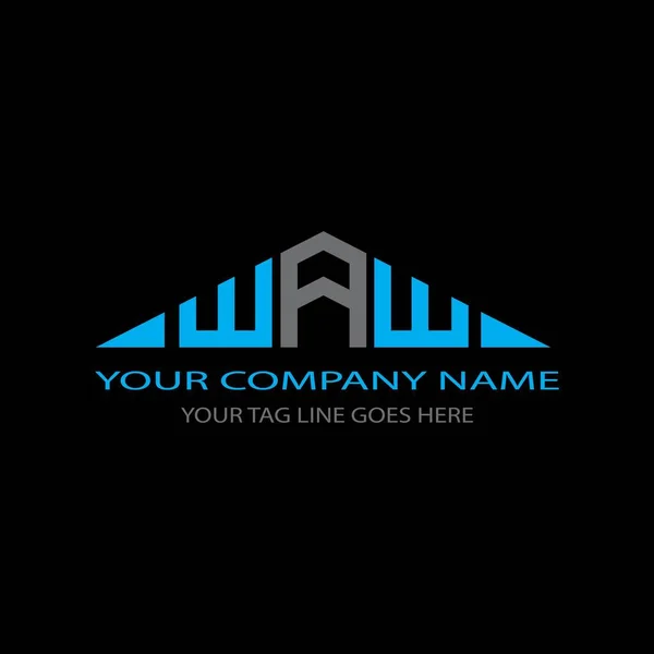 Waw Letra Logo Diseño Creativo Con Gráfico Vectorial — Vector de stock