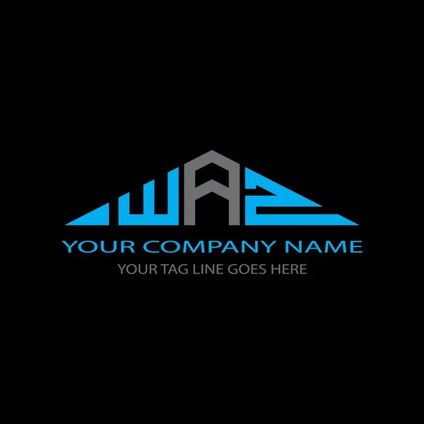 Diseño Creativo Del Logotipo Letra Waz Con Gráfico Vectorial — Vector de stock