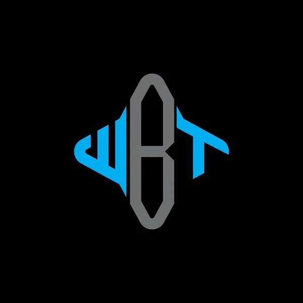 Wbt Літерний Логотип Творчого Дизайну Векторною Графікою — стоковий вектор