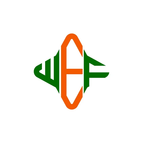 Diseño Creativo Del Logotipo Letra Wef Con Gráfico Vectorial — Vector de stock