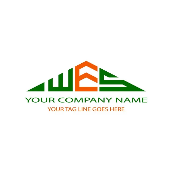 Wes Letter Logo Creatief Design Met Vector Graphic — Stockvector