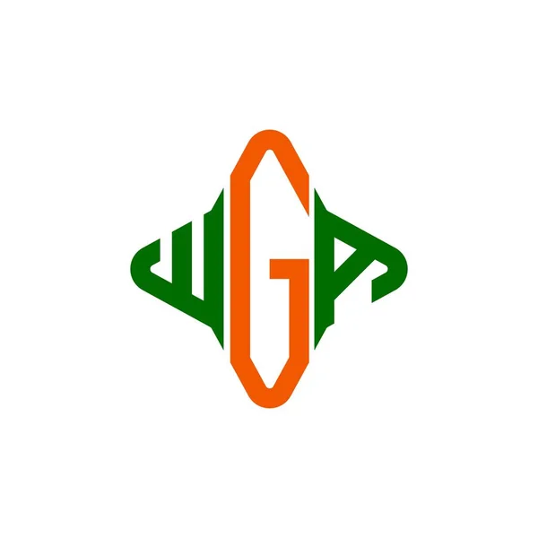 Wga Літерний Логотип Творчого Дизайну Векторною Графікою — стоковий вектор