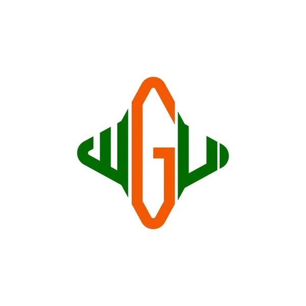 Wgu Літерний Логотип Творчий Дизайн Векторною Графікою — стоковий вектор