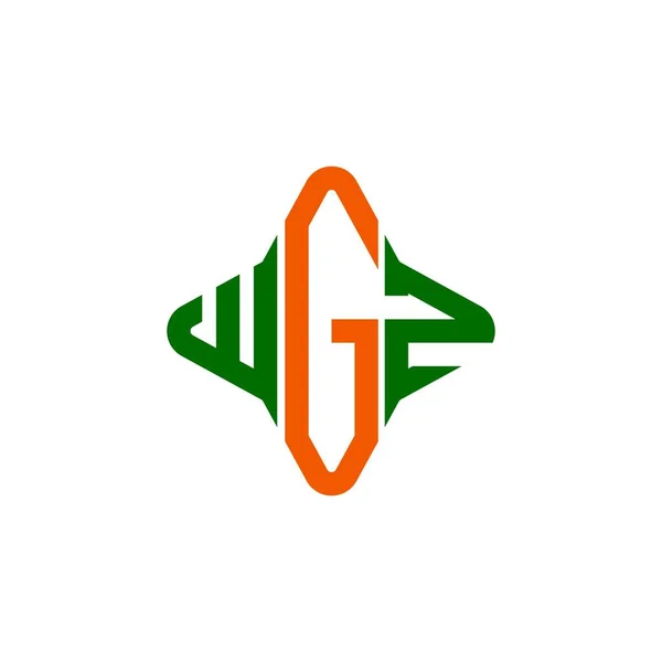 Wgz Літерний Логотип Творчого Дизайну Векторною Графікою — стоковий вектор