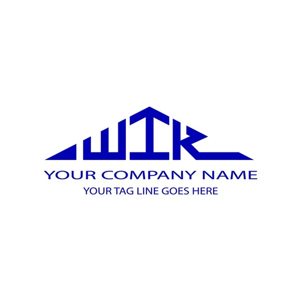 Diseño Creativo Del Logotipo Letra Wik Con Gráfico Vectorial — Archivo Imágenes Vectoriales