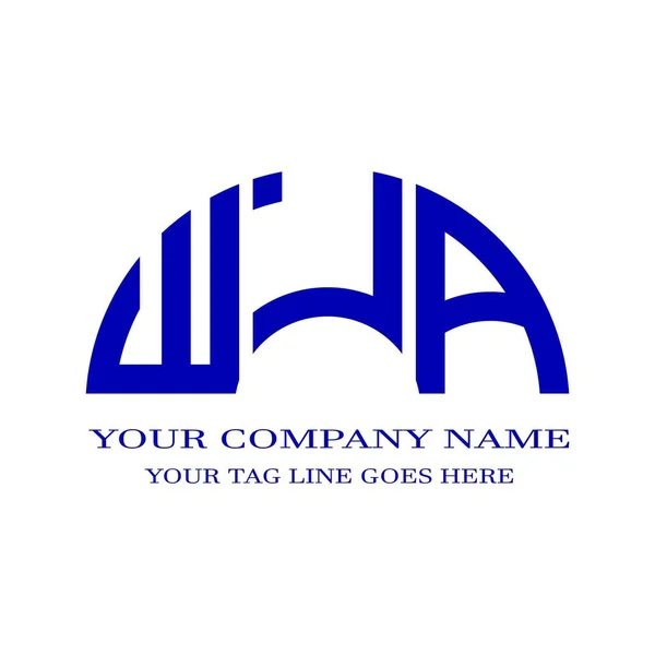 Wja Lettre Logo Design Créatif Avec Graphique Vectoriel — Image vectorielle