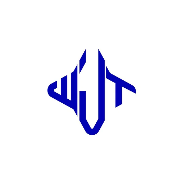 Wjtの手紙のロゴベクトルグラフィックと創造的なデザイン — ストックベクタ