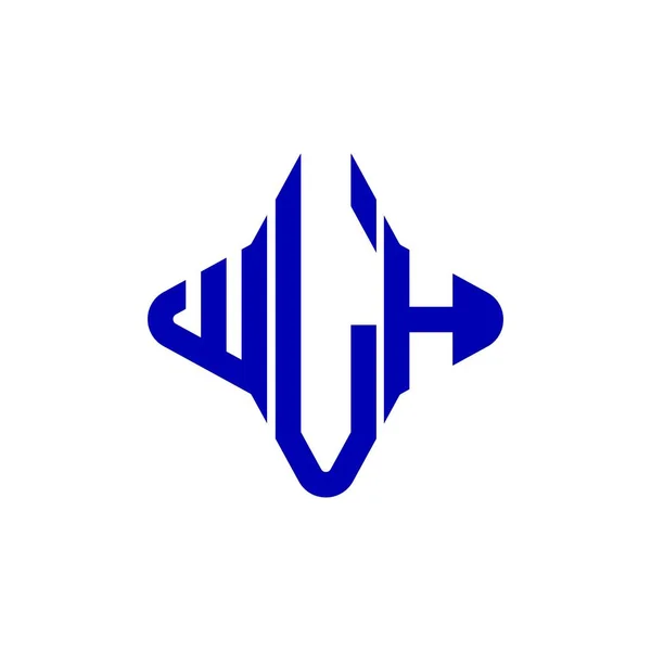 Logo Litery Wlh Kreatywny Design Grafiką Wektorową — Wektor stockowy