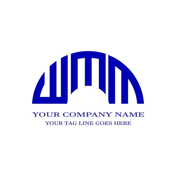 Wmm Lettre Logo Design Créatif Avec Graphique Vectoriel — Image vectorielle
