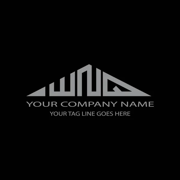 Diseño Creativo Del Logotipo Letra Wnq Con Gráfico Vectorial — Vector de stock