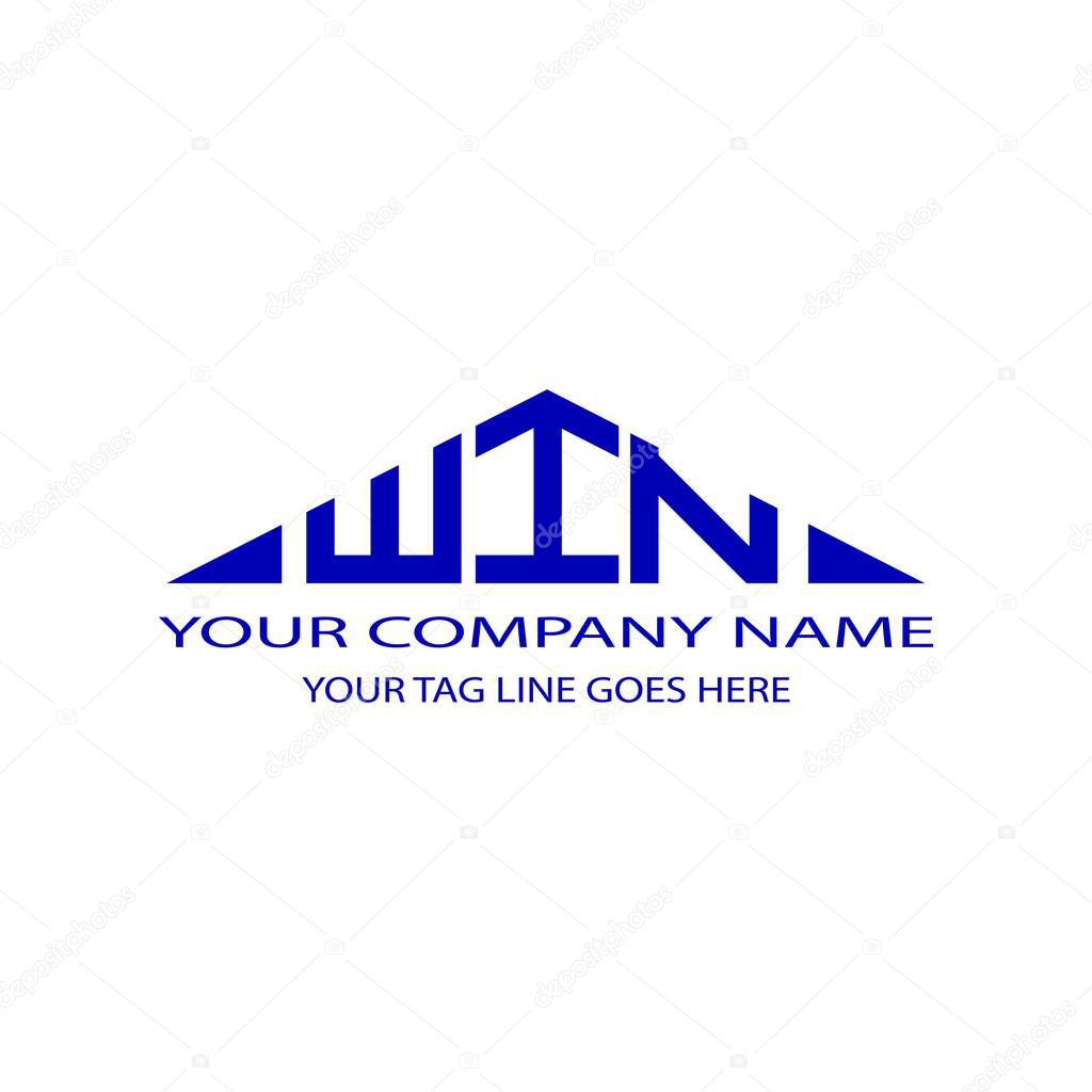 WIN letter logo creative design with vector graphic