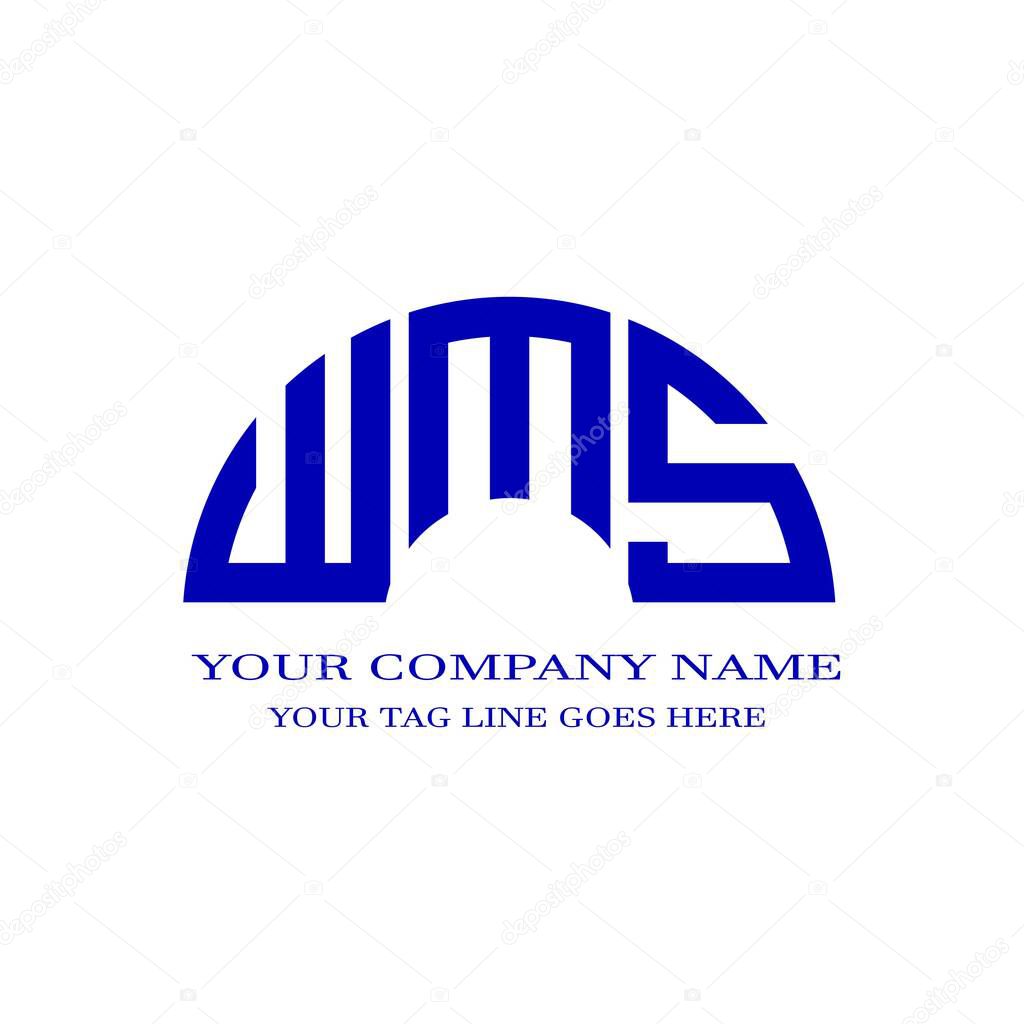 WMS letter logo creative design with vector graphic
