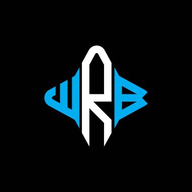 WRB harfi logosu vektör grafikli yaratıcı tasarım