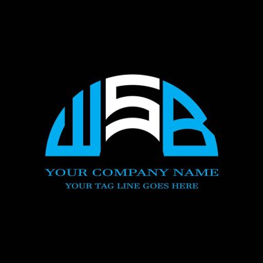 WSB harf logosu vektör grafikli yaratıcı tasarım