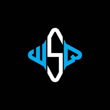 WSQ harf logosu vektör grafikli yaratıcı tasarım
