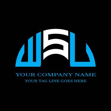 WSU harf logosu vektör grafikli yaratıcı tasarım