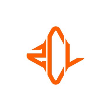 Vektör grafikli ZCL harf logosu yaratıcı tasarımı