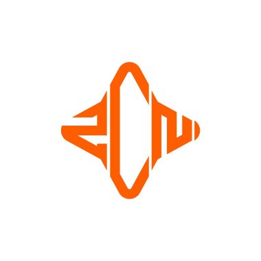 Vektör grafikli ZCN harf logosu yaratıcı tasarımı