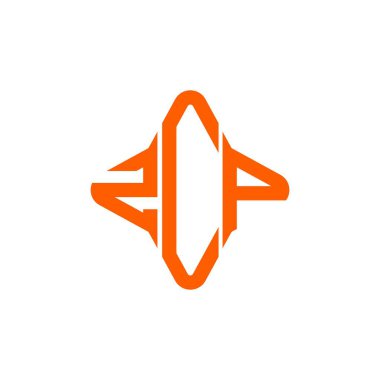 Vektör grafikli ZCP harf logosu yaratıcı tasarımı