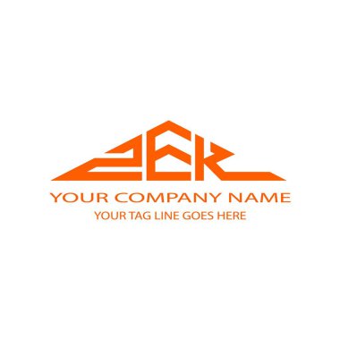 Vektör grafikli ZEK harf logosu yaratıcı tasarımı