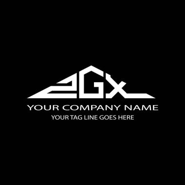 Vektör grafikli ZGX harf logosu yaratıcı tasarımı