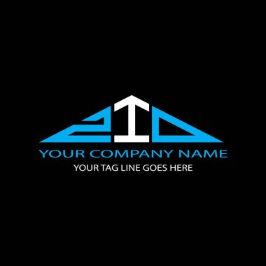 Vektör grafikli ZID harf logosu yaratıcı tasarımı