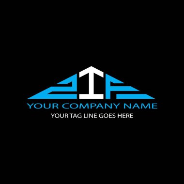 Vektör grafikli ZIF harf logosu yaratıcı tasarımı