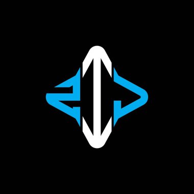 ZIJ harf logosu vektör grafikli yaratıcı tasarım