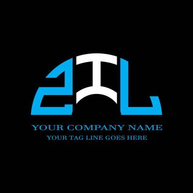 Vektör grafikli ZIL harf logosu yaratıcı tasarımı