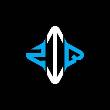 Vektör grafikli ZIQ harf logosu yaratıcı tasarımı