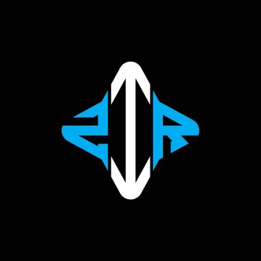 Vektör grafikli ZIR harf logosu yaratıcı tasarımı