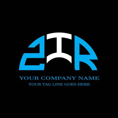 Vektör grafikli ZIR harf logosu yaratıcı tasarımı