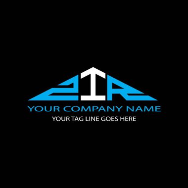 Vektör grafikli ZIR harf logosu yaratıcı tasarımı