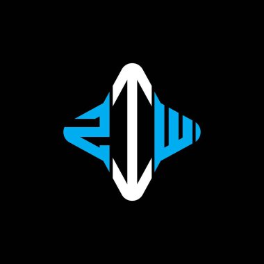 ZIW harf logosu vektör grafikli yaratıcı tasarım